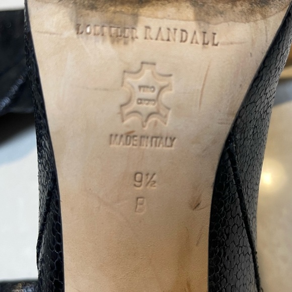 EUC Loeffler Randall Black Textured Leather Boots. Size 9.5 - Picture 4 of 10